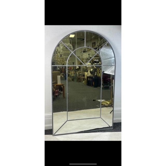 Modern 1970s Carol Canner Modern Colonial Arch Mirror For Sale - Image 3 of 8