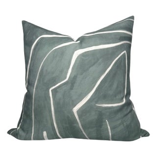 Graffito Denim Pillow Cover, 22x22 Pillow For Sale