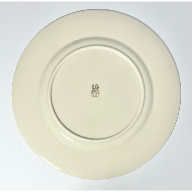 Lenox 1980s Lenox “Montclair” Bone China Dinner Plates - a Pair For Sale - Image 4 of 5