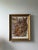 Wood Vintage 1976 Pressed Dried Flower Art, Framed Botanical Collage, Gilt Frame For Sale - Image 7 of 13