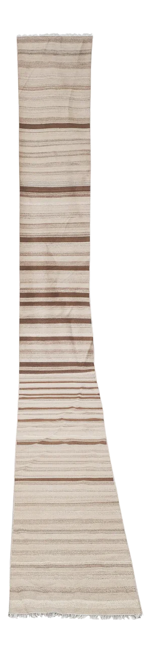 Vintage Turkish Kilim Runner 2'1" X 20'6"