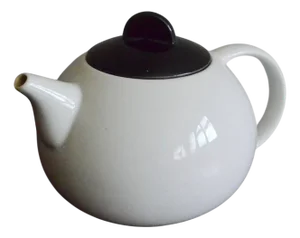 Ceramic Black and White Teapot, 1980s