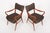 Brown Pair of Mid Century Modern Wood & Brown Upholstered Arm Chairs, 1950s For Sale - Image 8 of 11