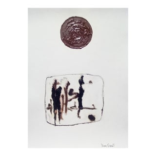 14.2" by 18.9" Abstract Figurative Original Oil Painting by Diane Grant / Robert Motherwell, Unframed For Sale