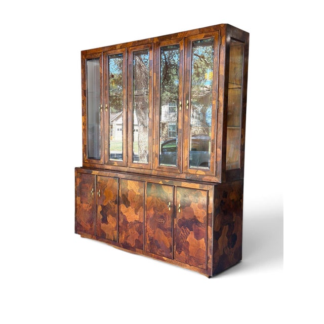 A truly exceptional and increasingly hard-to-find vintage American of Martinsville hutch and credenza from the coveted...