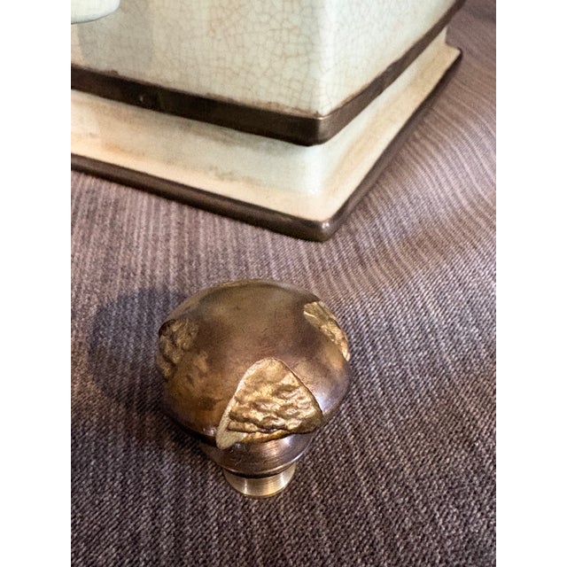 Light Green Mid 20th Century Ceramic Table Lamp by John Richard For Sale - Image 8 of 10