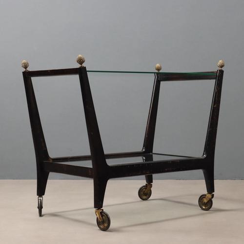 Vintage Italian Kitchen Trolley in Wood, 1950s For Sale - Image 8 of 9
