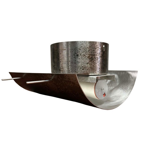 Vintage Brutalist Patinated Steel Wall Sconces - a Pair For Sale - Image 4 of 7