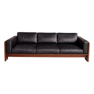 Bastiano 3-Seater Sofa in Leather and Rosewood by Tobia Scarpa, 1960 For Sale