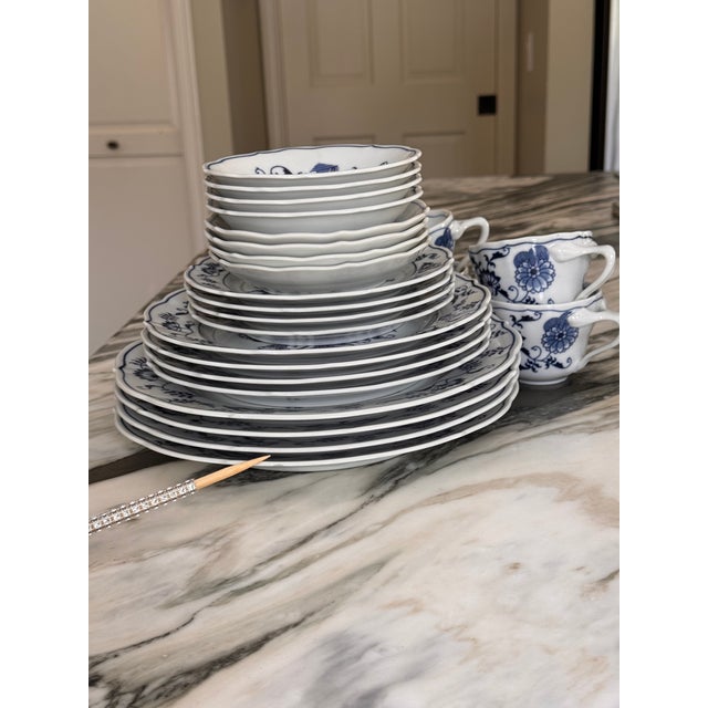 Blue Blue Danube 6 Piece Place Setting - Multiple Available For Sale - Image 8 of 12