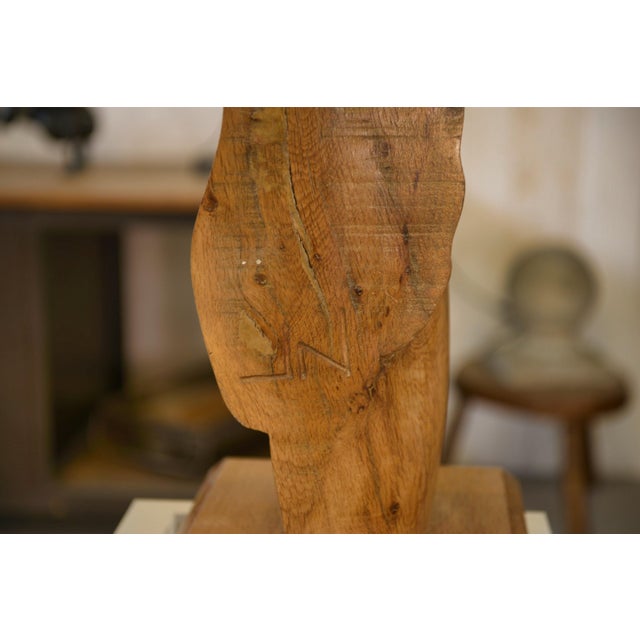 Wood Oak Nude Sculpture, 1960s For Sale - Image 7 of 8