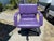 1990s Mario Bellini Vitra Figura Post Modern Purple Leather Desk Chair For Sale - Image 9 of 12