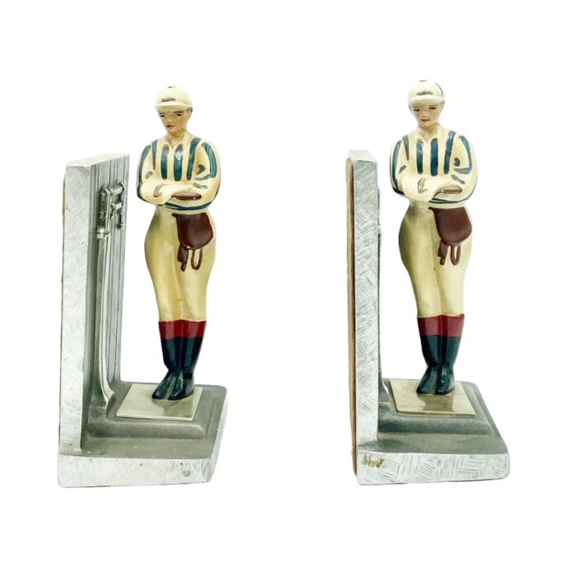 Pair Vintage Kentucky Tavern Creations Equestrian Jockey Bookends For Sale - Image 9 of 13