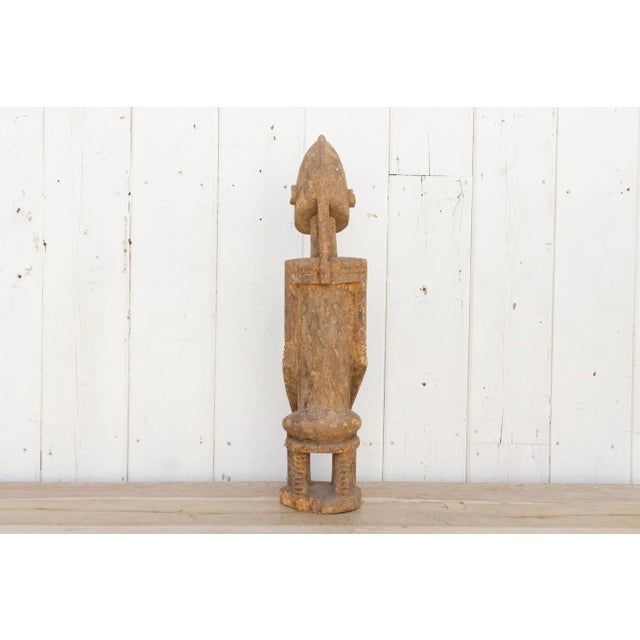 Wood 19th Century Primitive Tall African Statue For Sale - Image 7 of 11