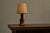 Mid-Century Accent Table Lamp in Oak and Patinated Brass with Raffia Shade, 1950s For Sale - Image 6 of 11