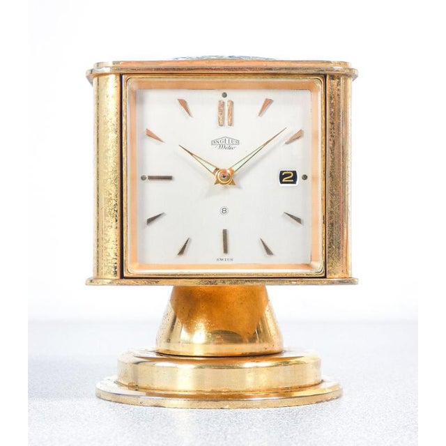 Angelus Table Clock with Date and Instruments, 1960s For Sale - Image 8 of 18