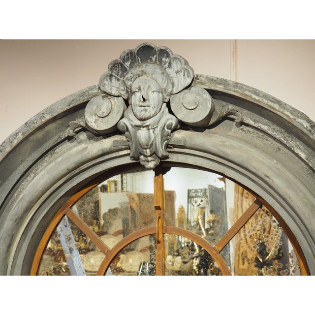A Monumental 19th Century French Zinc Window Dormer Mirror For Sale - Image 17 of 18