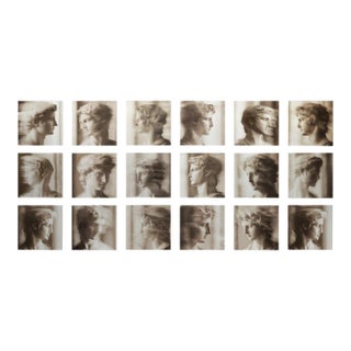 Set of 18 Blurred Antique Profiles — Archival Prints of Restored Antique Photographs For Sale