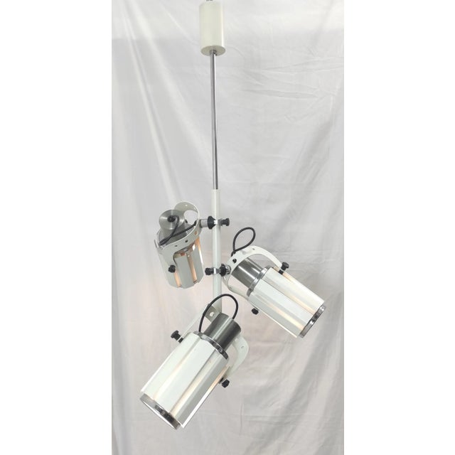 Metal Vintage Pendant Lamp with 3 Adjustable Lights, 1970s For Sale - Image 7 of 10