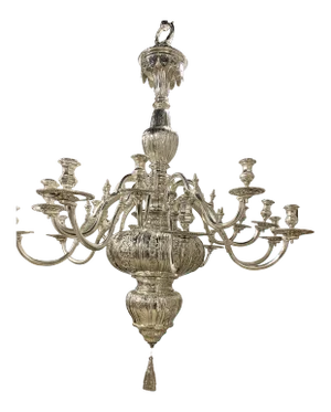 1900 Caldwell Silver Plated 16 Light Chandelier