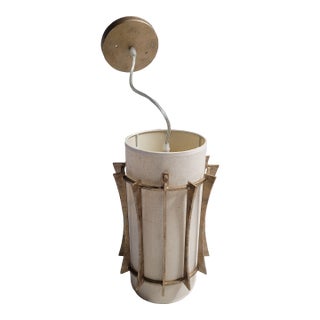 Varaluz Up/Down Mini Pendant Light With Silk Shade For Sale