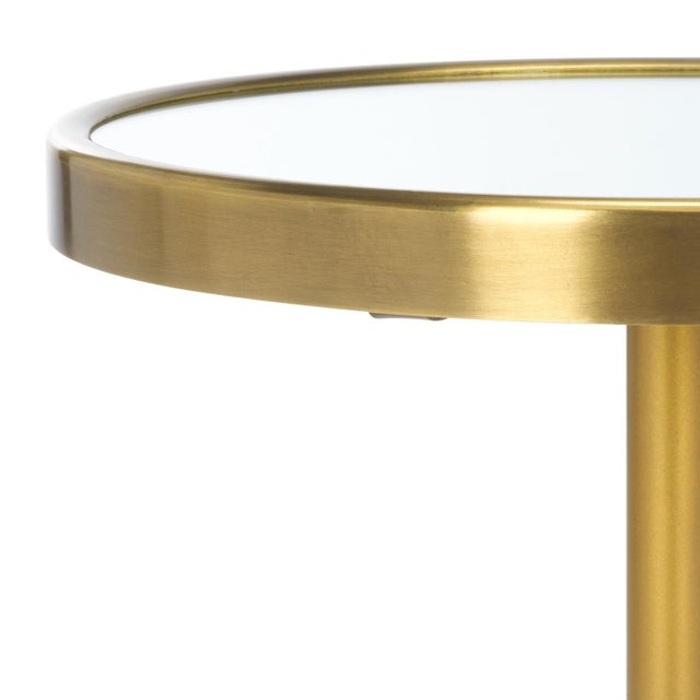 Spritely Home Hentry Side Table in Gold / Mirror For Sale - Image 4 of 6