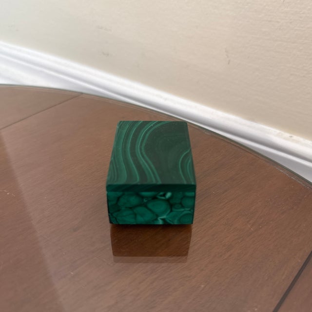 Vintage Malachite Box For Sale - Image 4 of 8