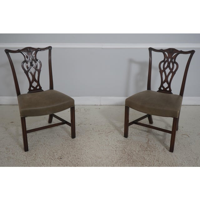Set of 12 Smith & Watson Chippendale Style Dining Chairs For Sale - Image 12 of 18