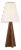 Kelly Wearstler by Visual Comfort Signature Crue 34" Table Lamp in Natural Walnut with Linen Shade For Sale