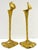 Late 19th Century Pair Art Nouveau German Cast Brass Calla Lily Candlesticks Attributed to Richard Müller For Sale In Miami - Image 6 of 13