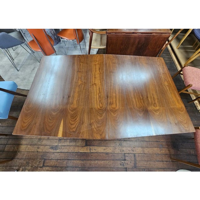 Wood Mid-Century Modern Walnut Dining Table For Sale - Image 7 of 8