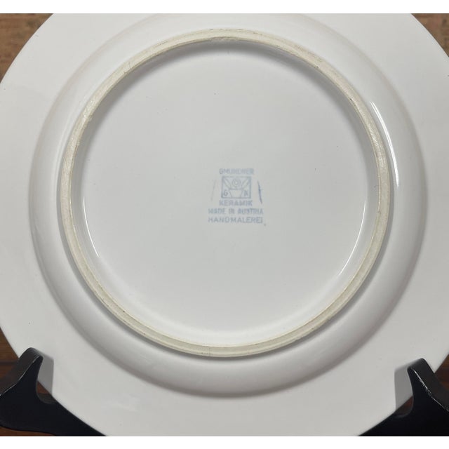 Late 20th Century Vintage Gmundner Keramik “Hunter’s Delight” Dessert Plates- Set of 6 For Sale - Image 5 of 8