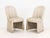 Modern Set of Four Modern Striped Upholstered Dining Chairs For Sale - Image 3 of 9