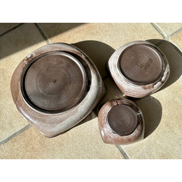 Square Handcrafted Ceramic Art Bowls from Serocka, Germany, 1970s, Set of 3 For Sale - Image 12 of 15