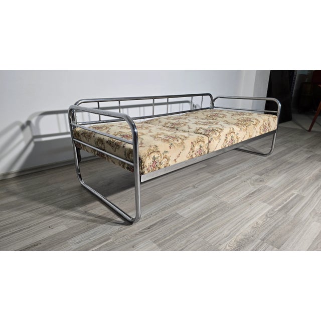 Bauhaus Chrome Sofa by Robert Slezak for Slezak Factories, 1930s For Sale - Image 11 of 13