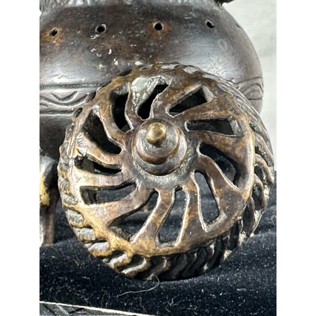 Chinese Qing Dynasty Small Bronze Tripod Censer For Sale - Image 10 of 11