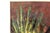1970s Pair of houseplant paintings - heavily textured - 70s paintings - midcentury - boho - green paintings - still life - vertical painting -gift For Sale - Image 5 of 10
