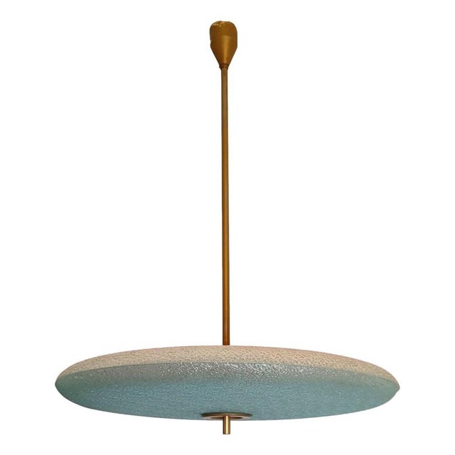 Rare Original chandelier Fountain Production Art on design by Max Enlarge, around 1950. Metal structure with brass...