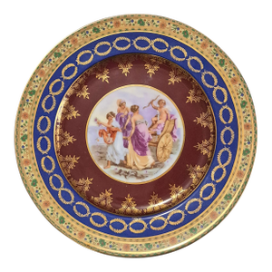 Vintage Neoclassical Maidens j.k.w Western Germany Angelica Kauffman Decorative Plate