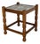 Oak Small Table Patterned Ceramic Tile Top Danish Vintage Accent Side End Table 1970s For Sale