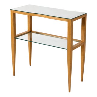 Mid-Century Italian Console Table with Mirrored Glass attributed to Gio Ponti, 1950s For Sale