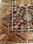 Persimmon Vintage Persian Heriz Karajah Rug, Hand-Knotted Wool, Geometric Pattern, Blue & Rust-Red, 3x4 For Sale - Image 8 of 14