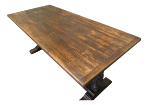 Oak Refectory Dining Table, Late 19th Century