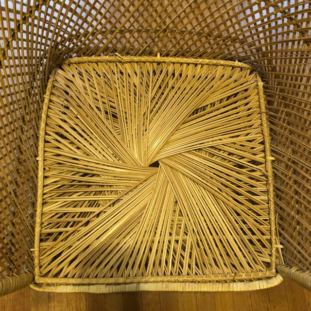 Mid-Century Boho Rattan Armchair For Sale - Image 12 of 13