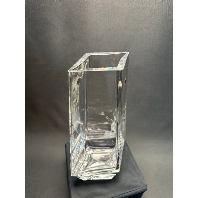 Art Nouveau Late 20th Century Florentino Renato Raddi Silver Embellished Crystal Vase For Sale - Image 3 of 12