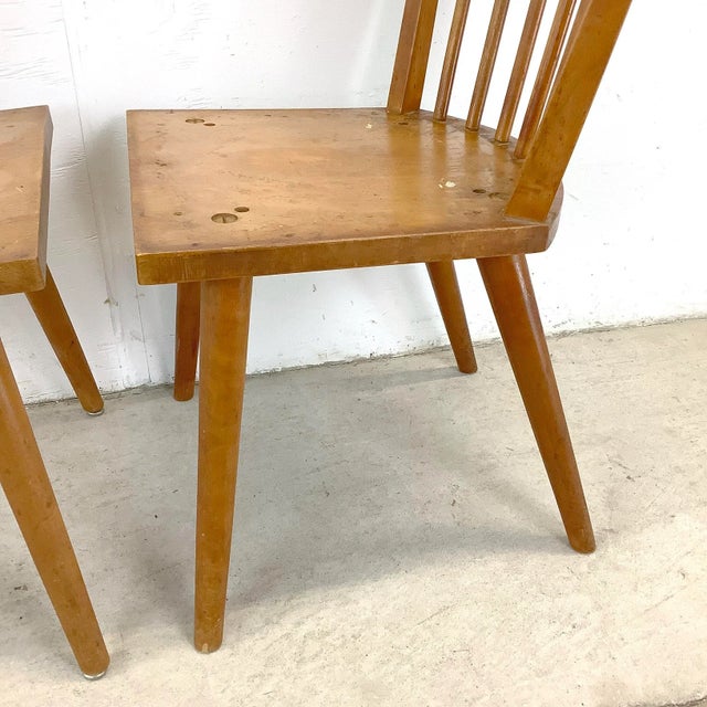 Four Mid-Century Conant Ball Dining Chairs Attr. Leslie Diamond For Sale - Image 9 of 12
