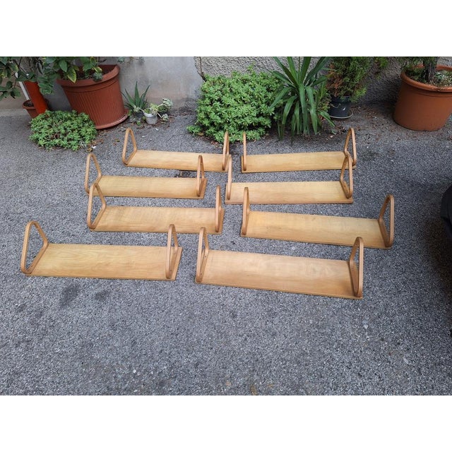 Model 112B Wall Shelves in Birch by Alvar Aalto for Artek, 1980s, Set of 2, in Very Good conditions. Designed 1980 to 1989...