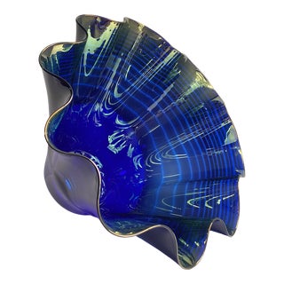 Late 20th Century Dan Bergsma Art Glass Sculptural Vessel For Sale