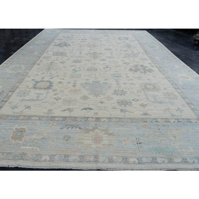 Oushak Rug 12'4" x 18'9" #17173 Explore a curated collection of hallway runners, wool rugs, and handmade masterpieces at ,...