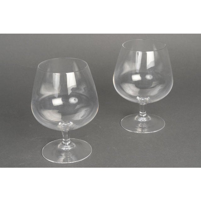 Crystal Cognac Glasses, Set of 2 For Sale - Image 4 of 6